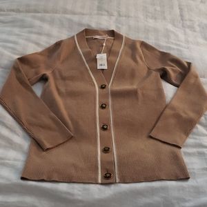 NWT Tory Burch Ribbed Simone Cardigan